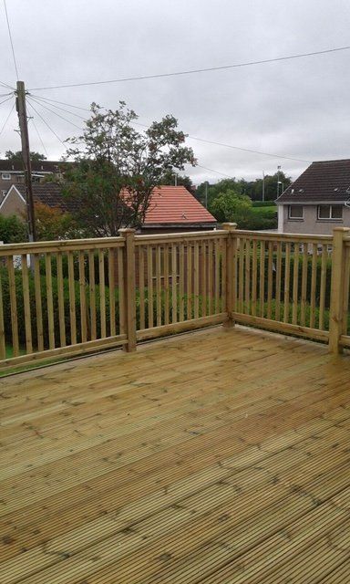 new decking with rails