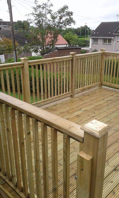 new decking with rails
