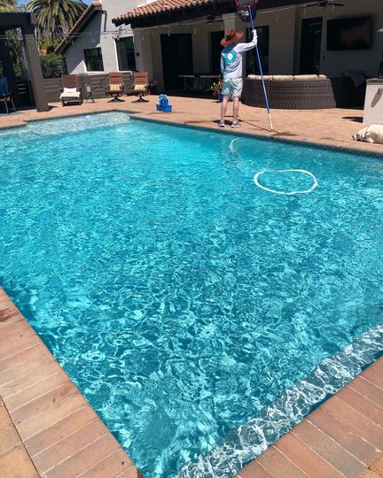 a pool serviced in scottsdale