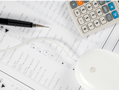 Calculator and pen