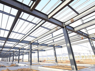 Steel building frame