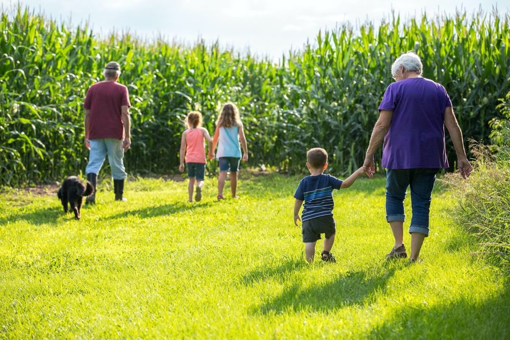 family walking together
