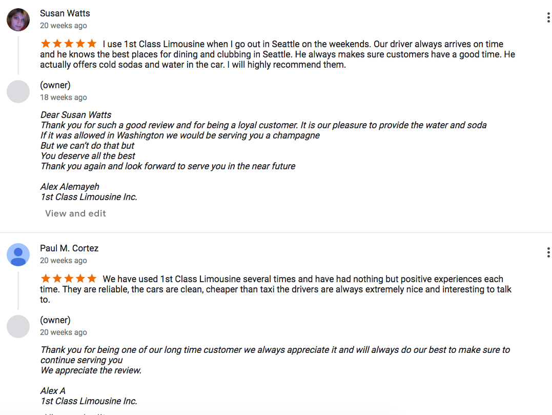 A screenshot of a google review on a white background.
