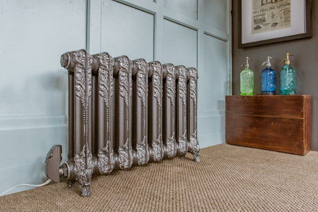 Electric Downton ornate cast iron radiator Electric ornate cast iron radiator, the Downton