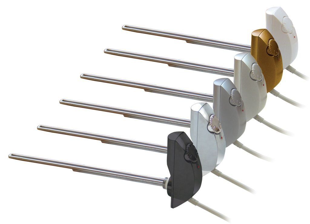 Range of colours available on electric elements for radiators Range of colours available on electric elements for radiators