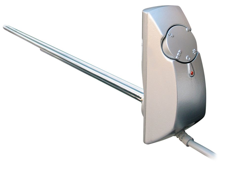 Electric element in satin chrome Electric element in satin chrome for use in column, cast iron and sectional aluminium radiators