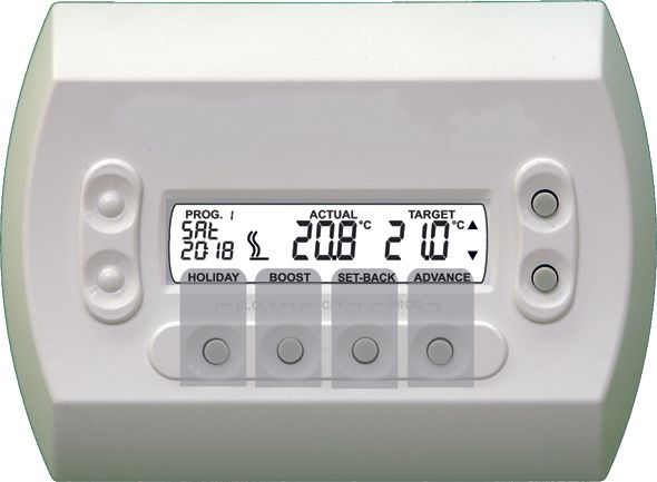 Wireless controller allowing time and temperature controls and heating zones on electric radiators Wireless controller allowing time and temperature controls and heating zones on electric radiators