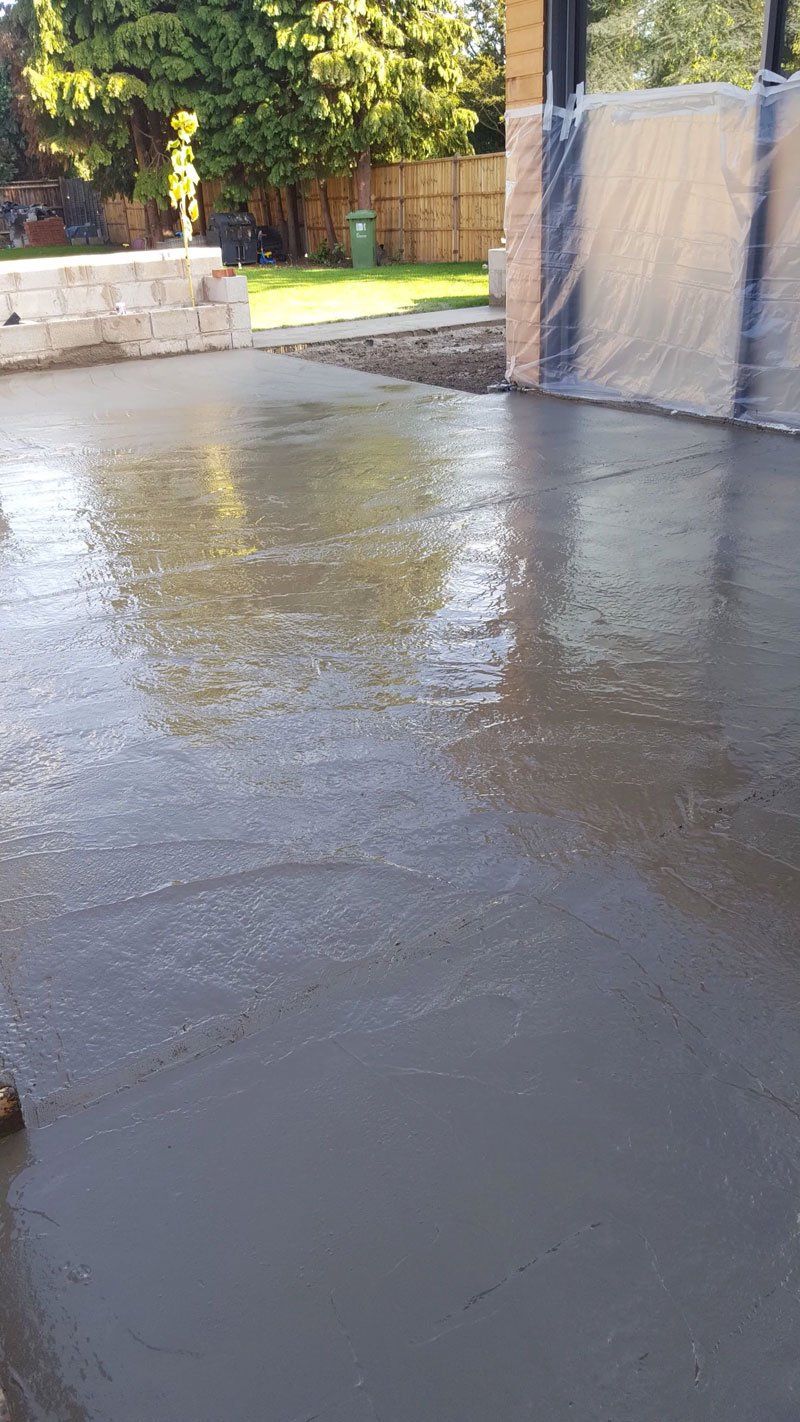 wet concrete