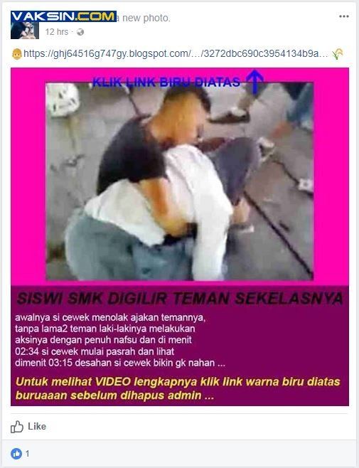 Posting porno di wall group yang marak menyebar