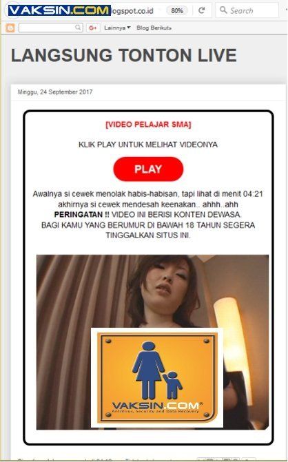 Situs blogspot yang mengarahkan pada situs phishing pencuri password