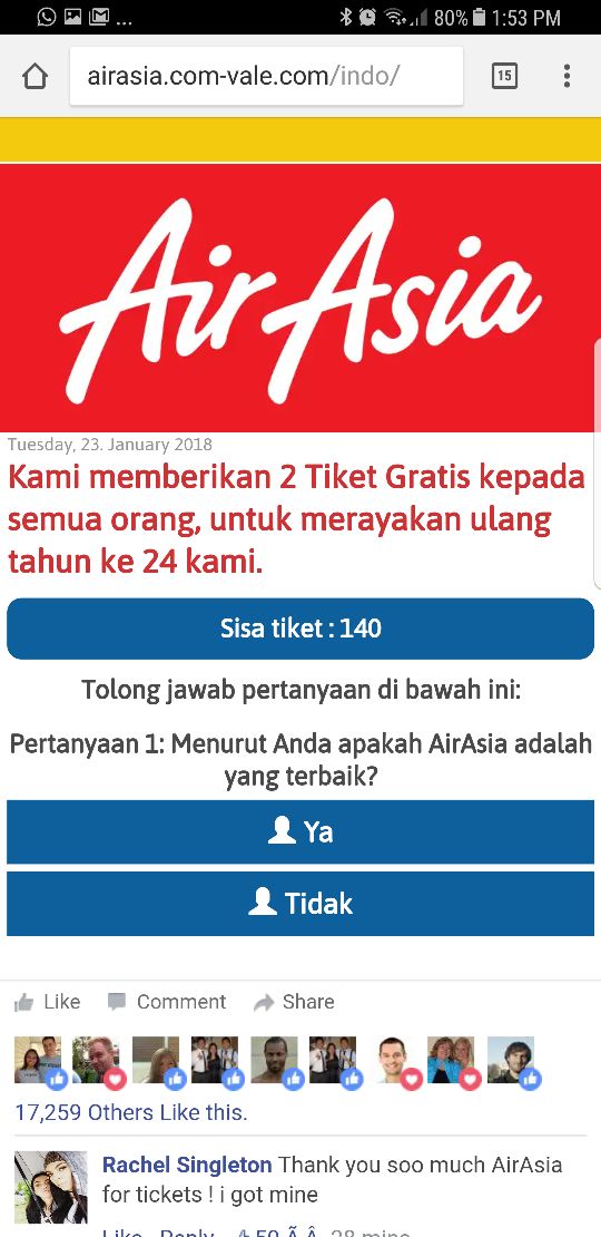 Pertanyaan pertama menanyakan siapa yang terbaik