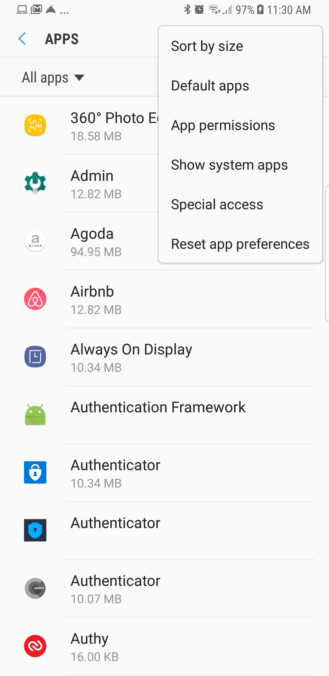 Masuk ke [Settings][Apps] klik 3 titik di pojok kanan atas dan pilih [Show system apps]