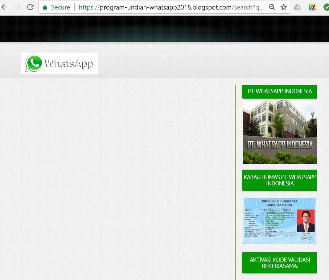 Jika memasukkan kode yang salah, layar penipuan tidak akan muncul
