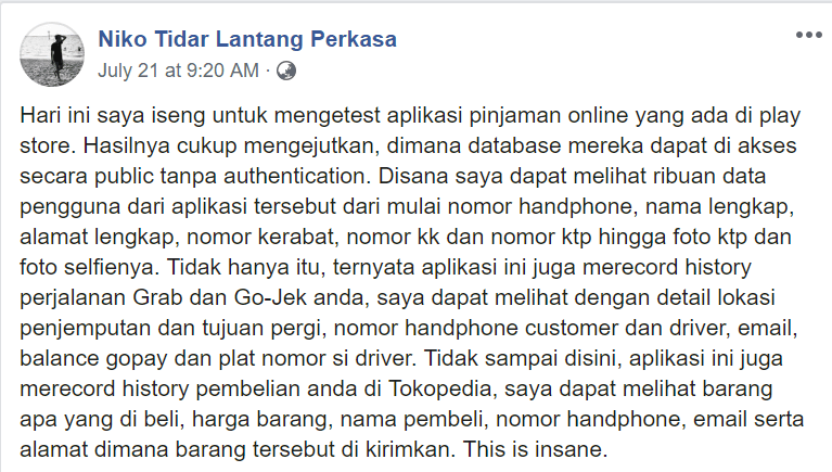 Aplikasi pinjol yang ternyata memiliki database aplikasi populer lain