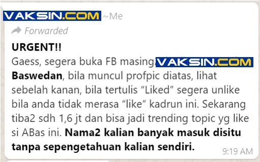 Broadcast unlike FB Page
