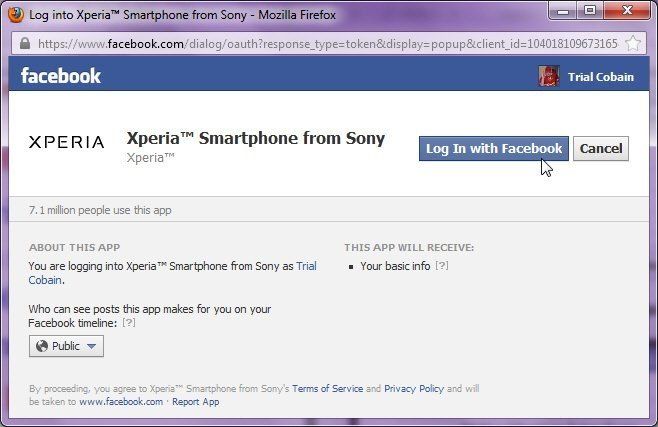Aplikasi autolike yang memalsukan diri sebagai aplikasi resmi Xperia