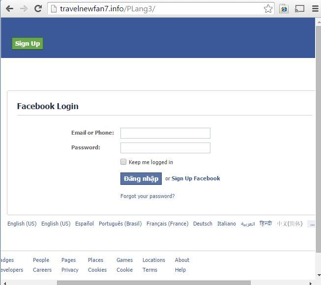 Situs Phishing pencuri password yang digunakan Vietnam Rose