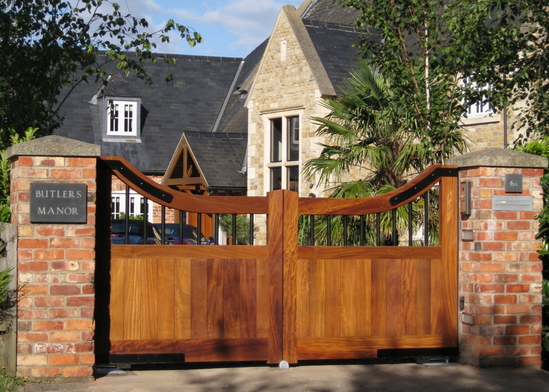 gate with a grill