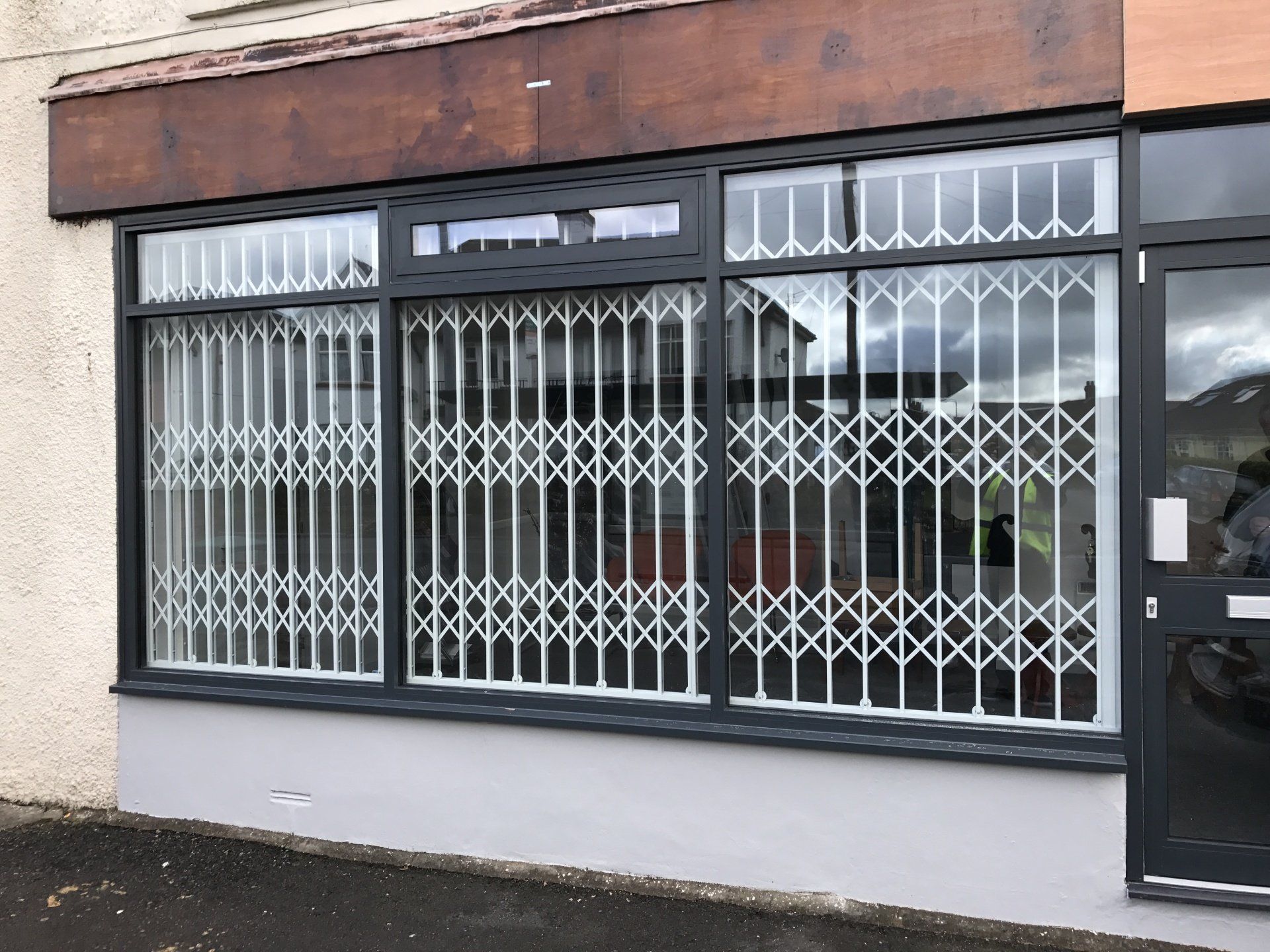grilles on the windows for security