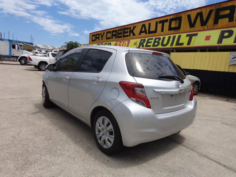 STOCK NO 8450: 10/2014 TOYOTA YARIS NCP131R 1.5 LTR 4 SPD AUTO 5DR HATCH SILVER