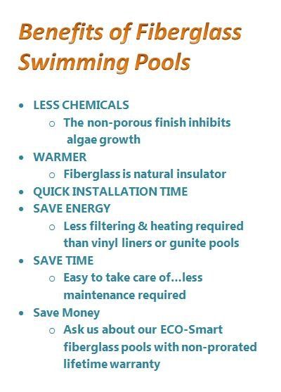 Benefints of Fiberglass Swimming Pools