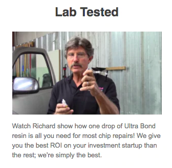 A man is standing in front of a truck with the words lab tested above him