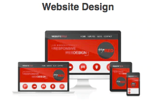 A computer monitor a tablet a cell phone and a website design