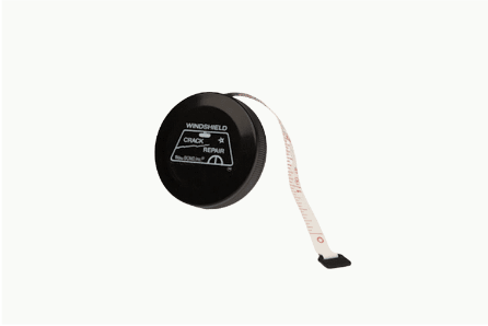 windshield-crack-repair-tape-measure