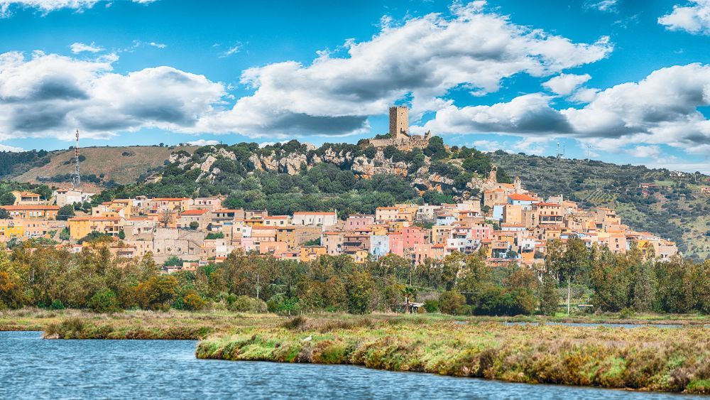 view of the medieval village of Posada
