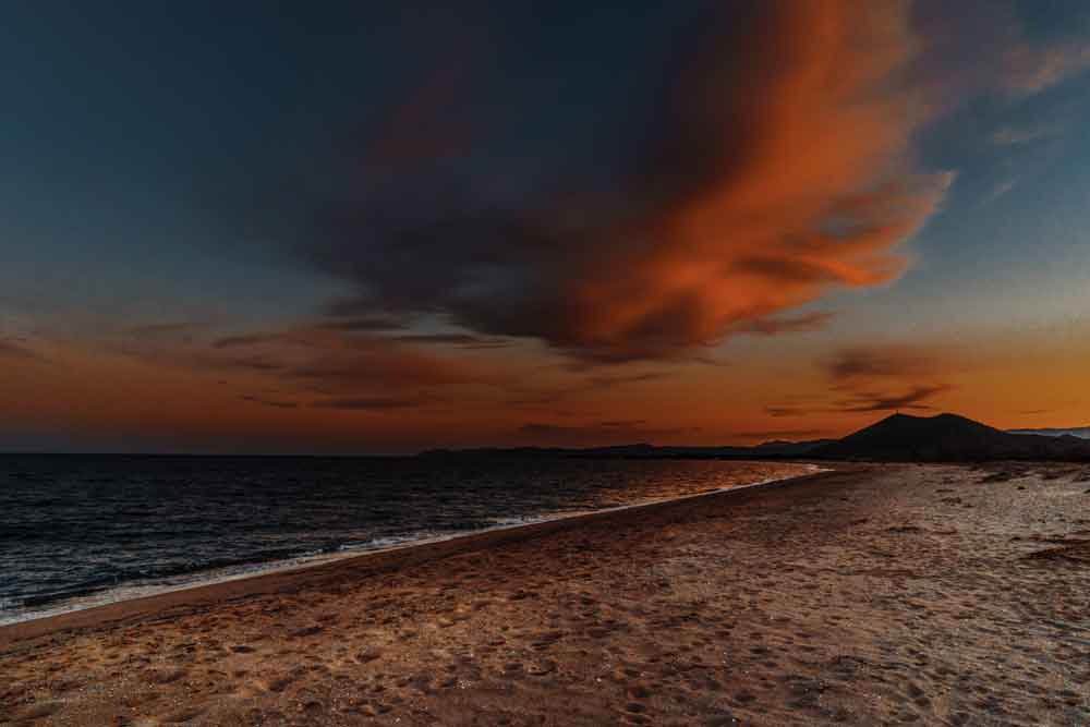 sunset on the beach
