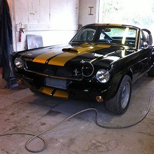 a customised vintage car