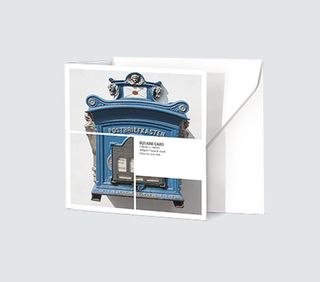 printed greeting card and envelope