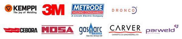 For the latest equipment at fantastic prices, call today on 01737 302097 Welding logos.