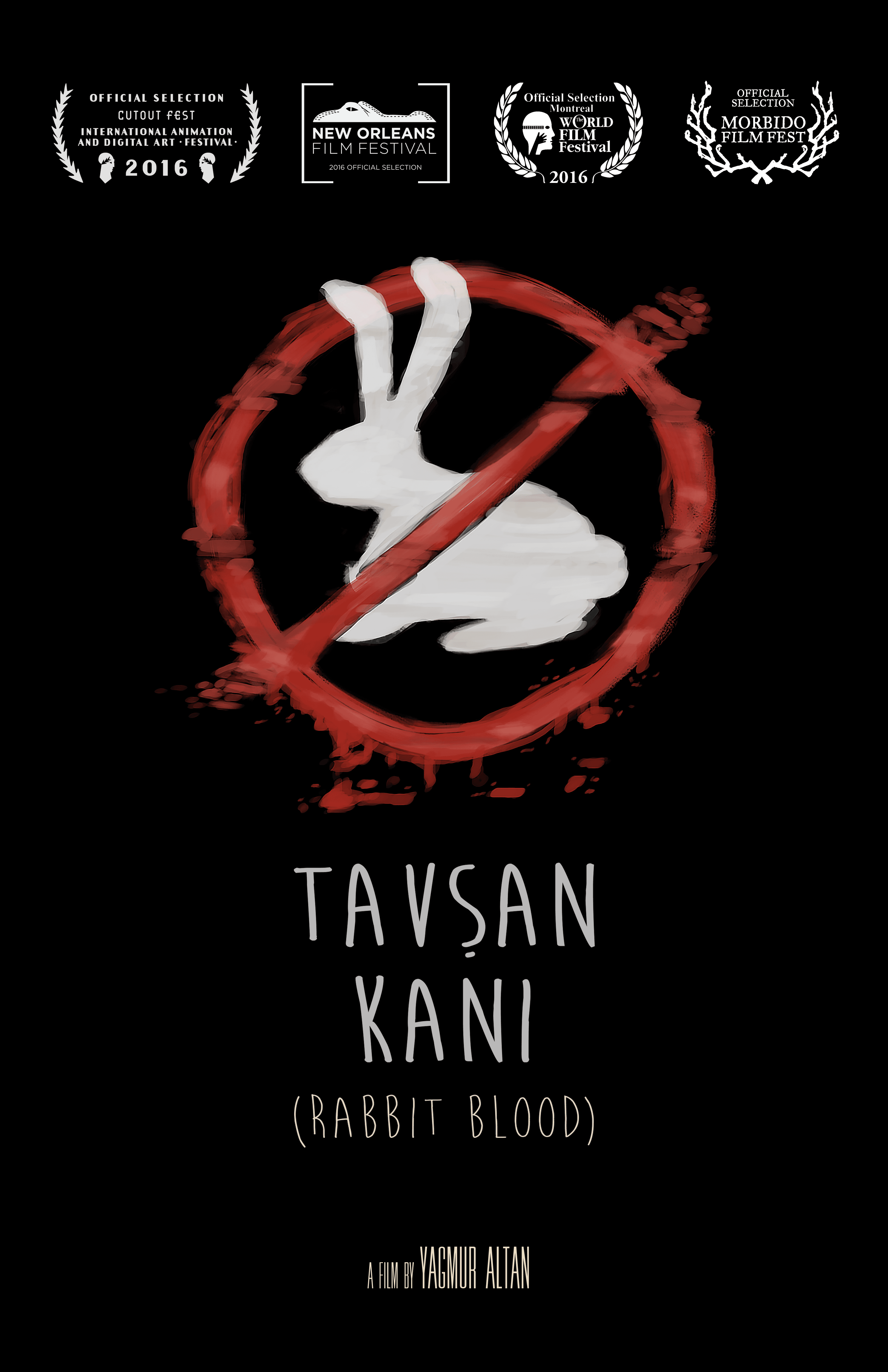 Poster with a red 