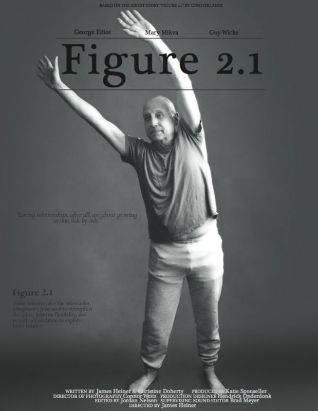 Figure 2.1: Older man with arms raised, in exercise pose. Gray and white tones. Text overhead.