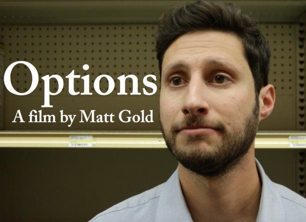 Man in a store looking thoughtful with the title