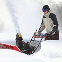 snow blowing