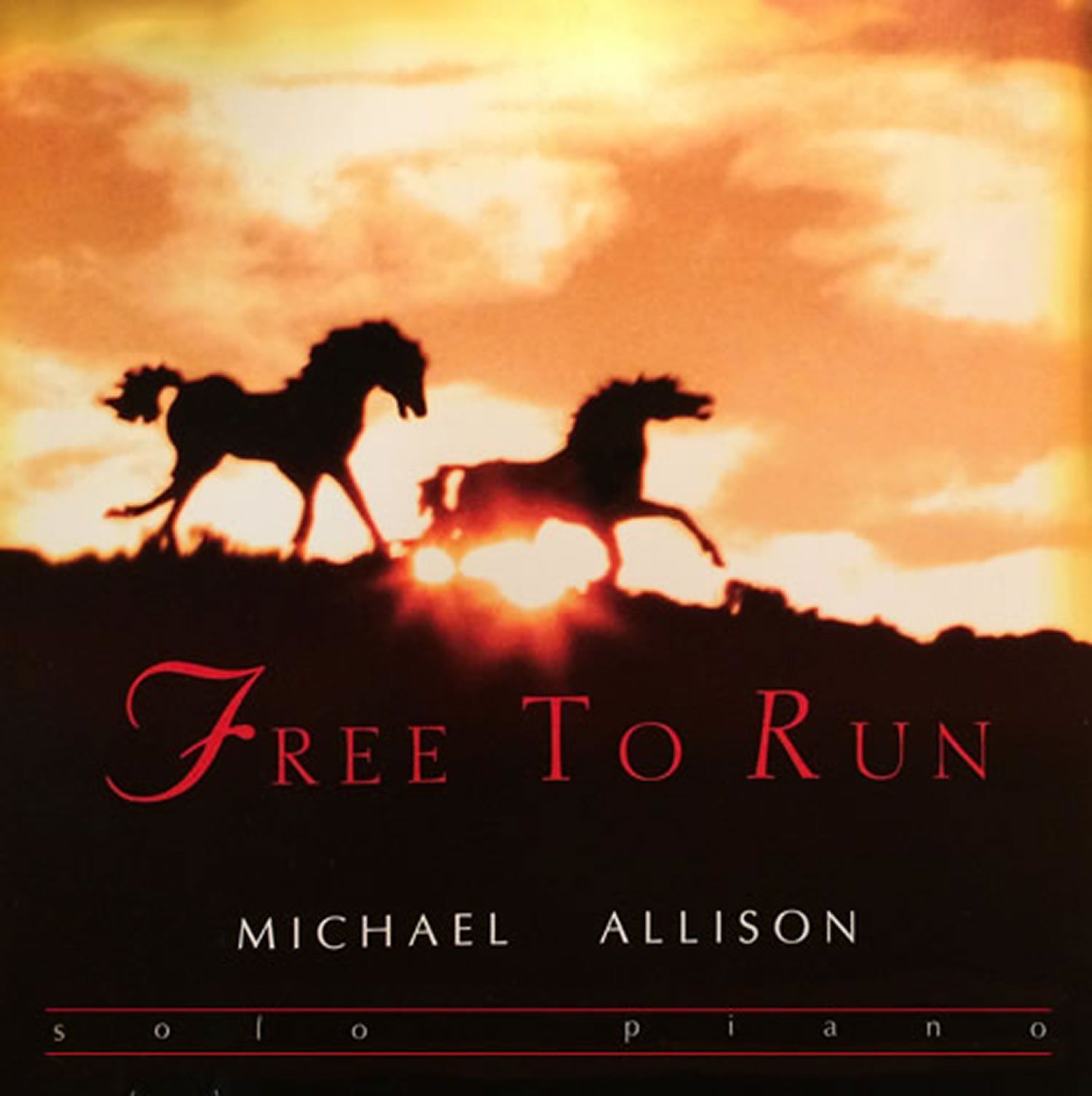 Free To Run album cover. Solo piano music by Michael Newhouse Allison.