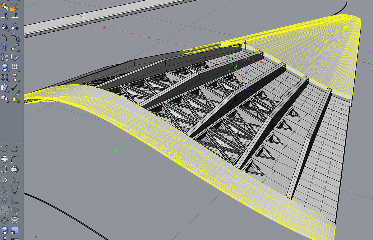 Side View of Vegas Convention Center 3d Printed