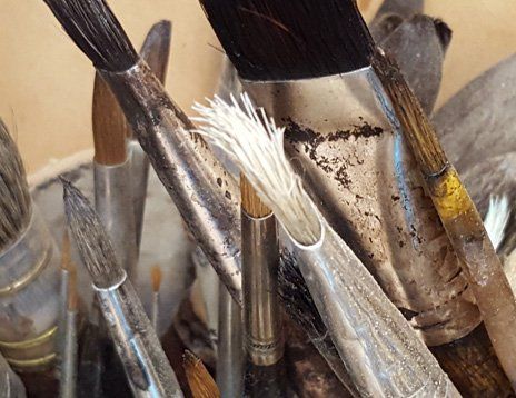 Selection of paint brushes