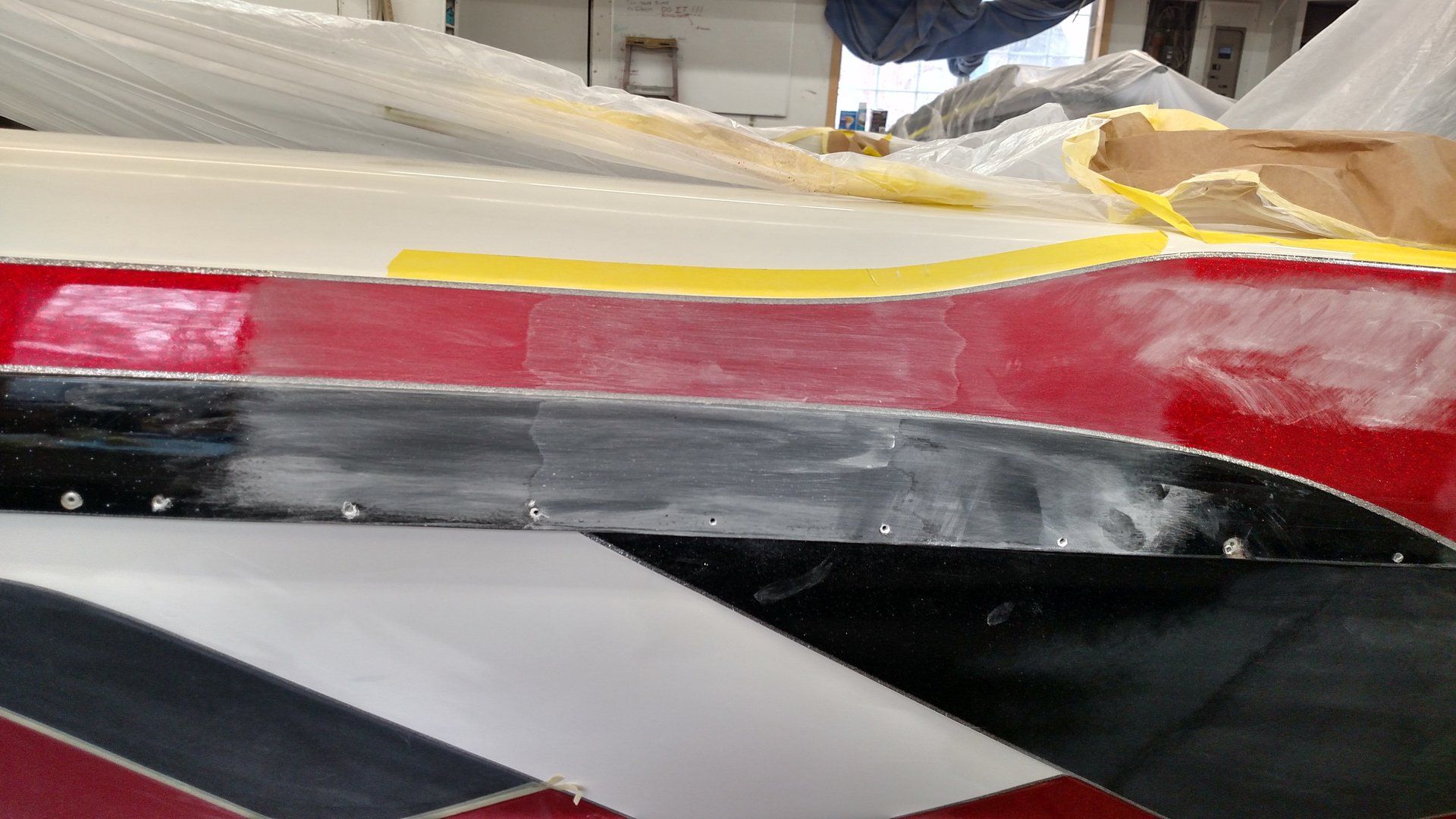 fixing a boat