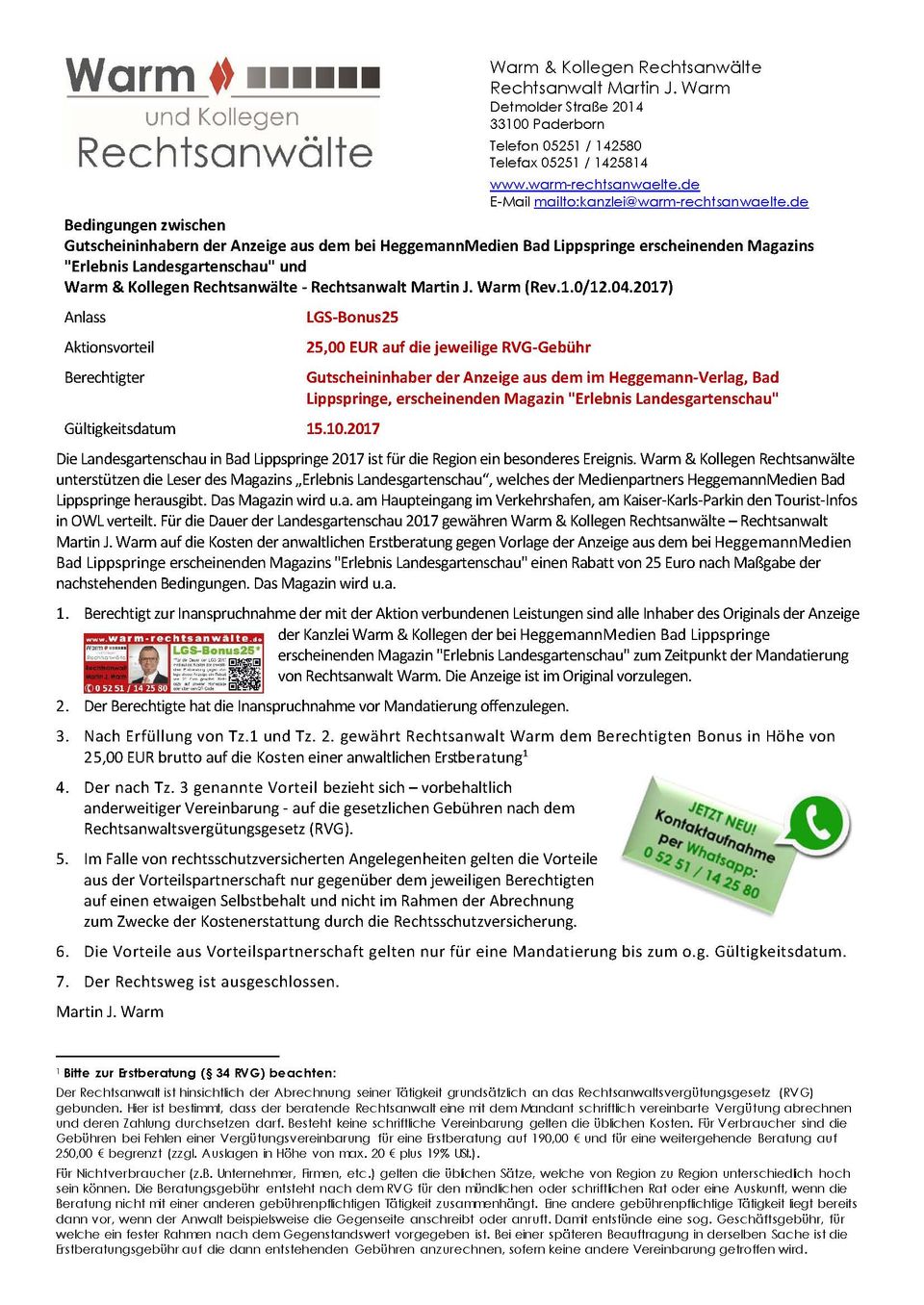 Hier befinden sich die Bedingungen zu LGS-Bonus25, Seite 1