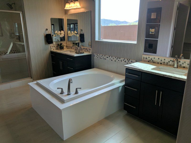 extruded bathtub in bathroom