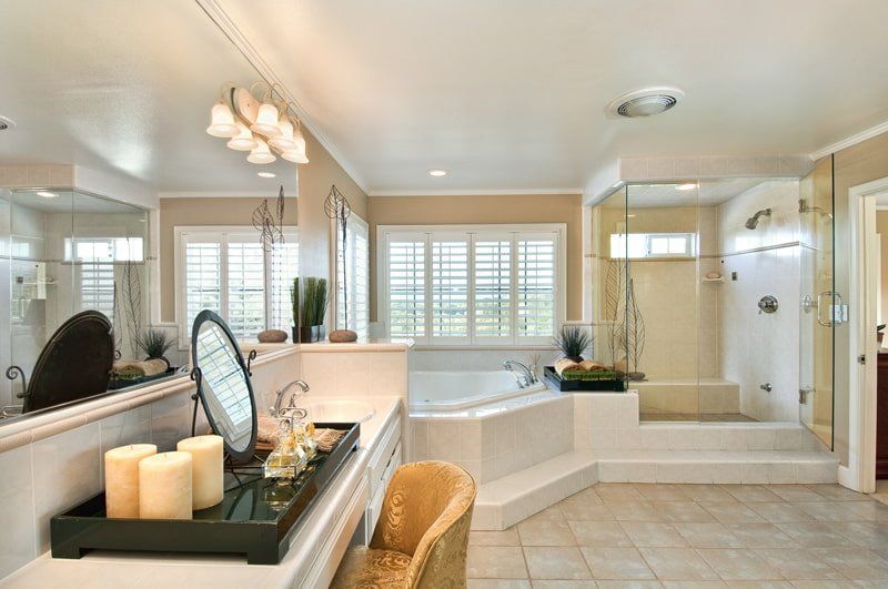 bathroom with angular design