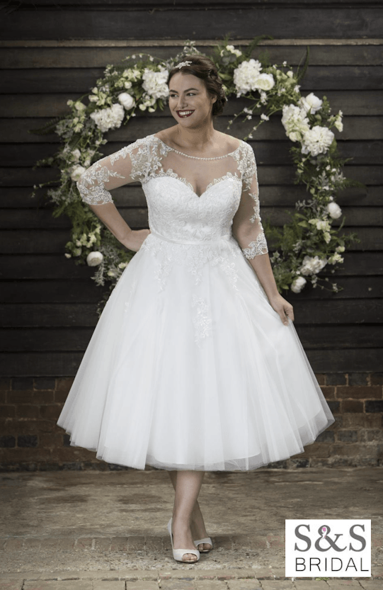 True Bride Brighton Belle Polly Tea length wedding dress
