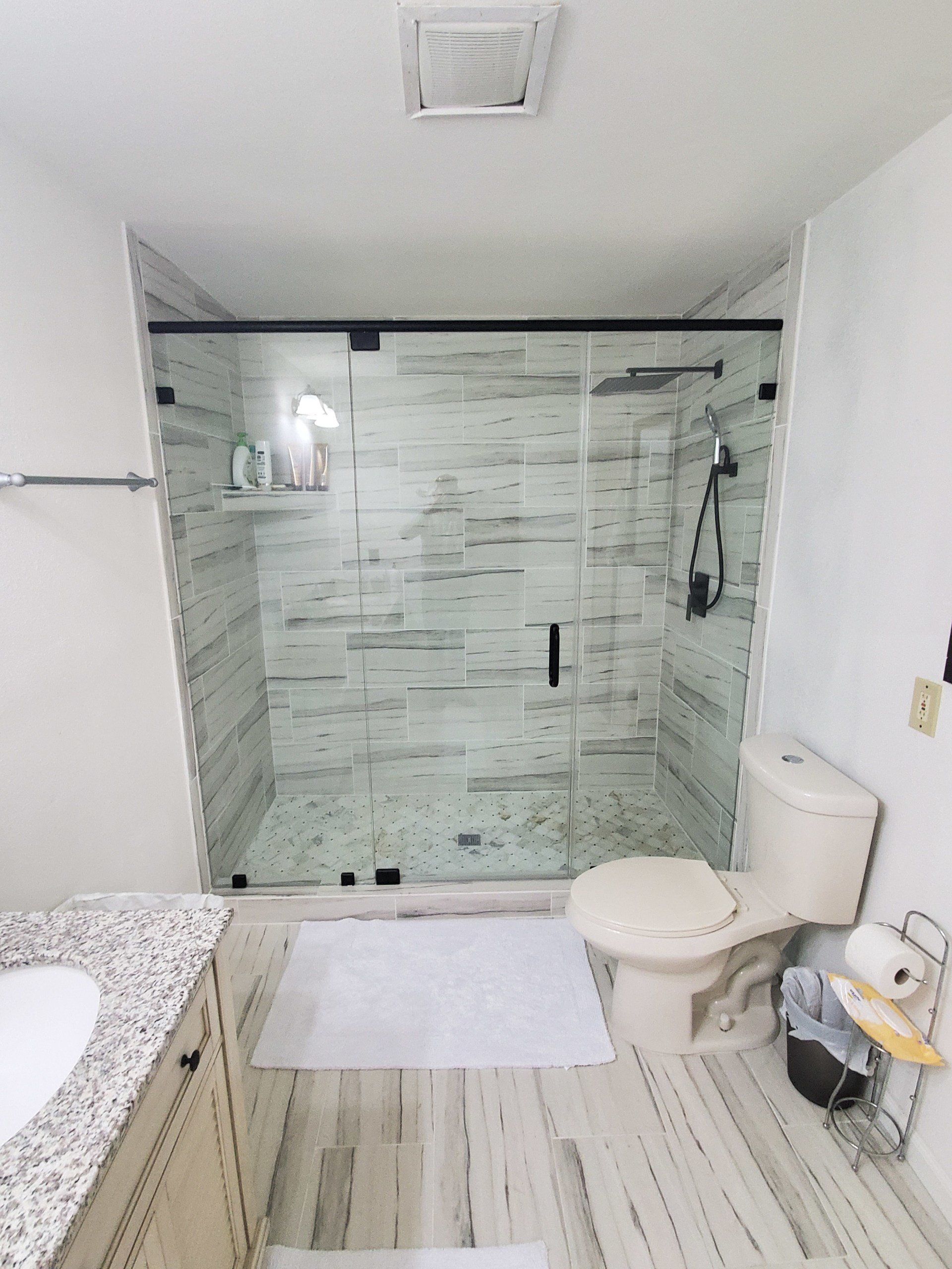 glass shower door installation