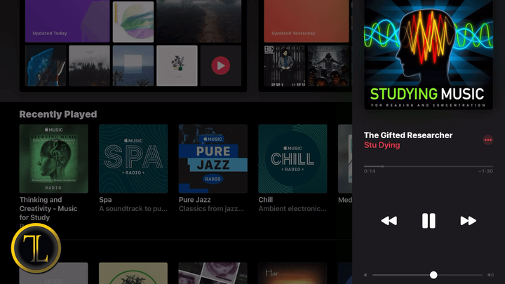 Apple music selection for focus