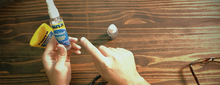 Rain-X Lubricant to clean residue or frames - Part of how to clean white oxidation from glasses frames