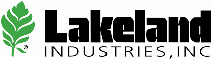 Lakeland Industries, Inc. logo with green leaf icon and black text