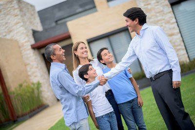 family handshaking